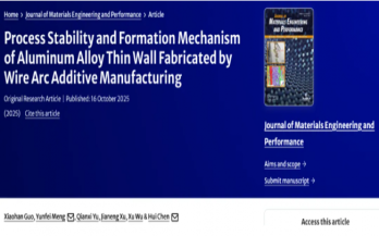 西南交大 l 電弧增材制造鋁合金薄壁件的工藝穩(wěn)定性及形成機理